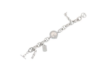 Lot 449 - A LADY'S GUCCI DRESS WATCH, to a marine link...
