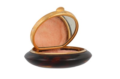 Lot 23 - AN ANTIQUE FAUX TORTOISESHELL BOX, together...