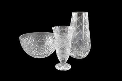 Lot 581 - TWO MODERN WATERFORD CRYSTAL VASES, together...