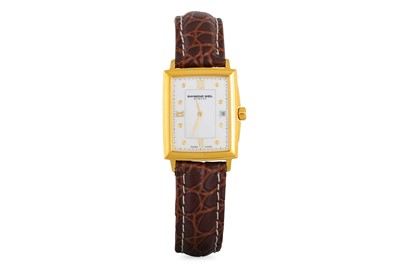 Lot 374 - A RAYMOND WEIL GENEVE WRISTWATCH, date, mother...