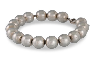 Lot 92 - A MODERN SILVER TIFFANY & CO. BEADED BRACELET,...