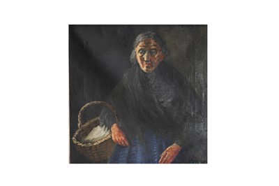 Lot 107 - POSSIBLY IRISH SCHOOL 19TH CENTURY, Old Woman...
