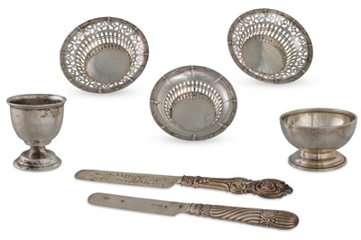 Lot 505 - VARIOUS EDWARDIAN SILVER BON BON DISHES,...