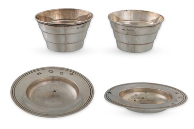 Lot 506 - TWO MID CENTURY SILVER SMALL BUTTER PAILS, by...