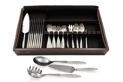 Lot 508 - A CANTEEN OF VINTAGE U.S.A. STERLING SILVER...
