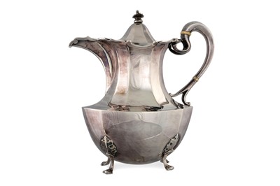 Lot 562 - A MID 20th CENTURY SILVER COFFEE POT, of...