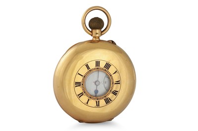 Lot 46 - A VINTAGE 18CT GOLD HALF HUNTER POCKET WATCH,...