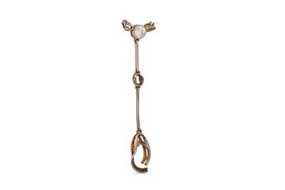 Lot 101 - AN OLD CUT DIAMOND, in a gold mount, (damages)