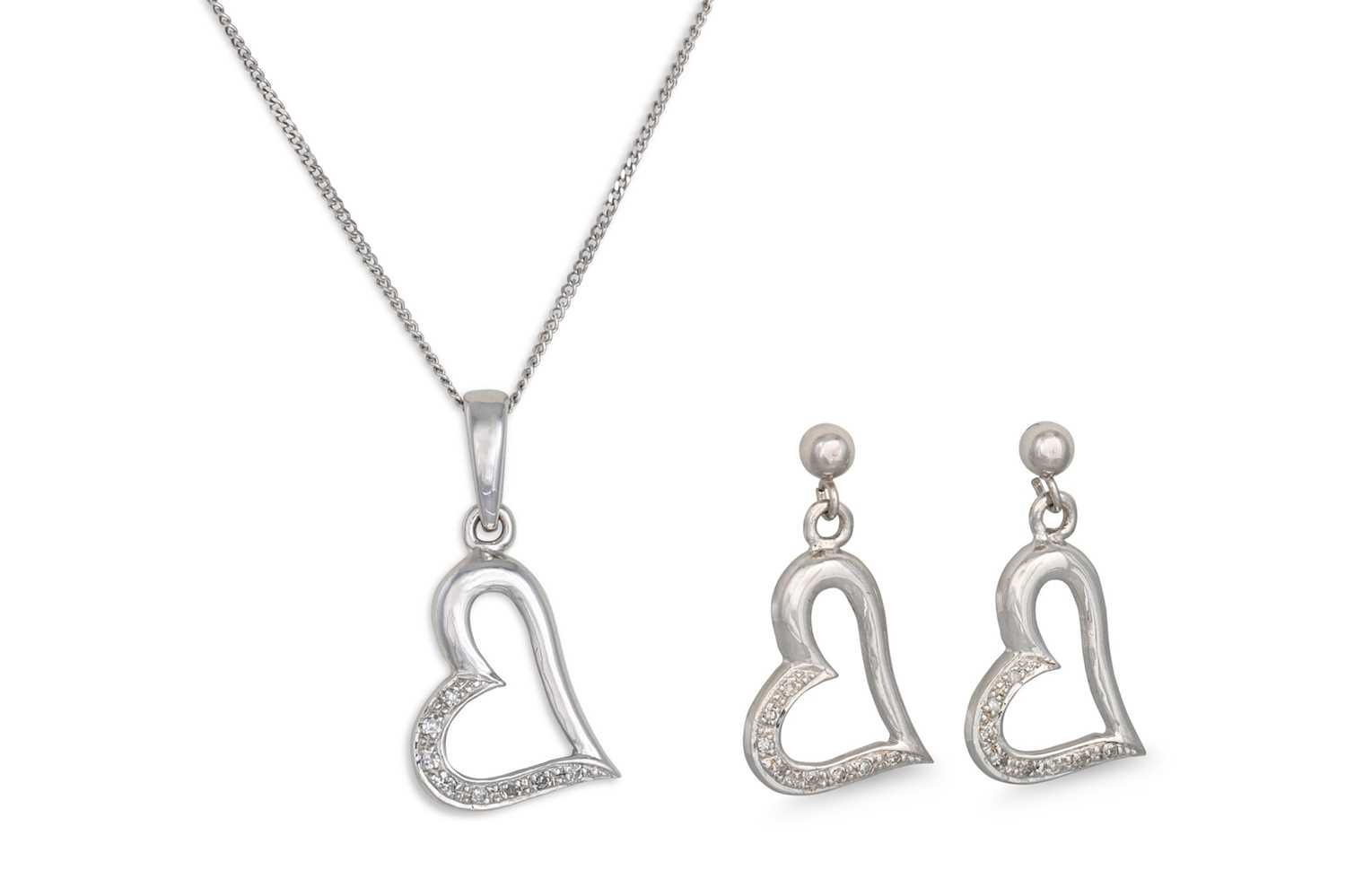 Lot 42 - A PAIR OF DIAMOND SET EARRINGS, modelled as...