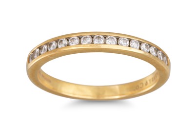 Lot 68 - A DIAMOND HALF ETERNITY RING BY TIFFANY & CO....