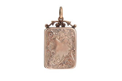 Lot 13 - AN ANTIQUE 9CT GOLD LOCKET, with engraved...