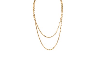 Lot 421 - A 9CT GOLD NECK CHAIN, ca 36" long, (47.9 g.)
