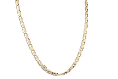 Lot 333 - A 14CT GOLD FANCY LINK CHAIN, 12.4 g.