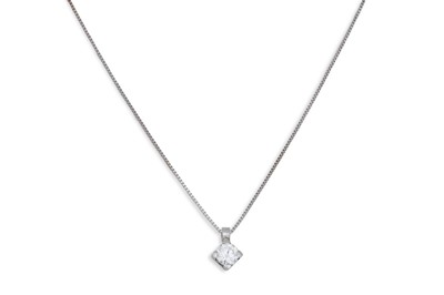 Lot 274 - A DIAMOND SOLITAIRE PENDANT, the brilliant cut...