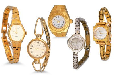 Lot 444 - A LADY'S OMEGA AUTOMATIC WRISTWATCH, stainless...