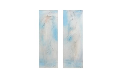Lot 118 - JOHN DUNNE, (Irish 20th Century), ''Blue Nude''...