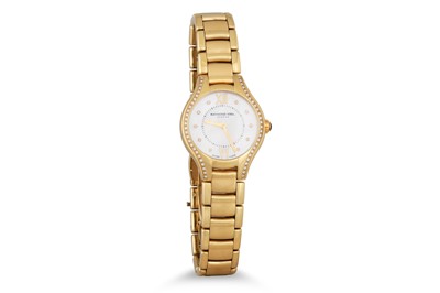 Lot 502 - A RAYMOND WEIL DIAMOND SET WRISTWATCH, mother...