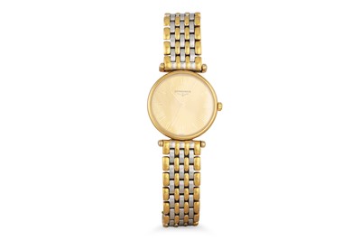 Lot 509 - A LONGINES LADY'S BI-METAL WRISTWATCH, box