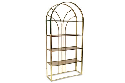 Lot 418 - AN ETAGERES BOOKCASE, the art deco style shelf...
