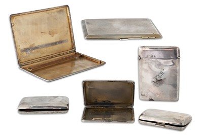 Lot 541 - A MISCELLANEOUS COLLECTION OF SIX SILVER...
