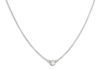 Lot 261 - A DIAMOND SOLITAIRE PENDANT, mounted in...